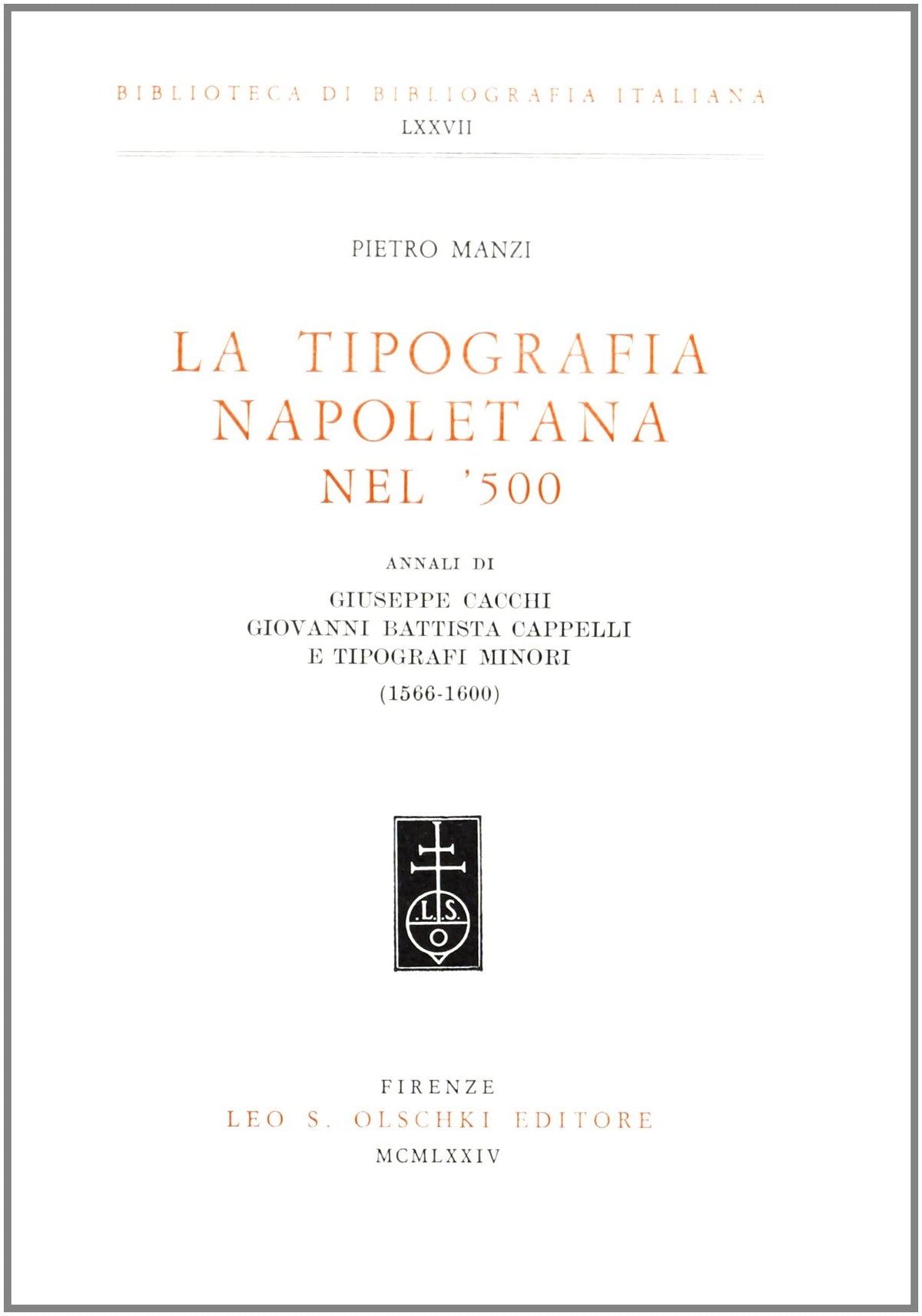 La Tipografia Napoletana Del '500