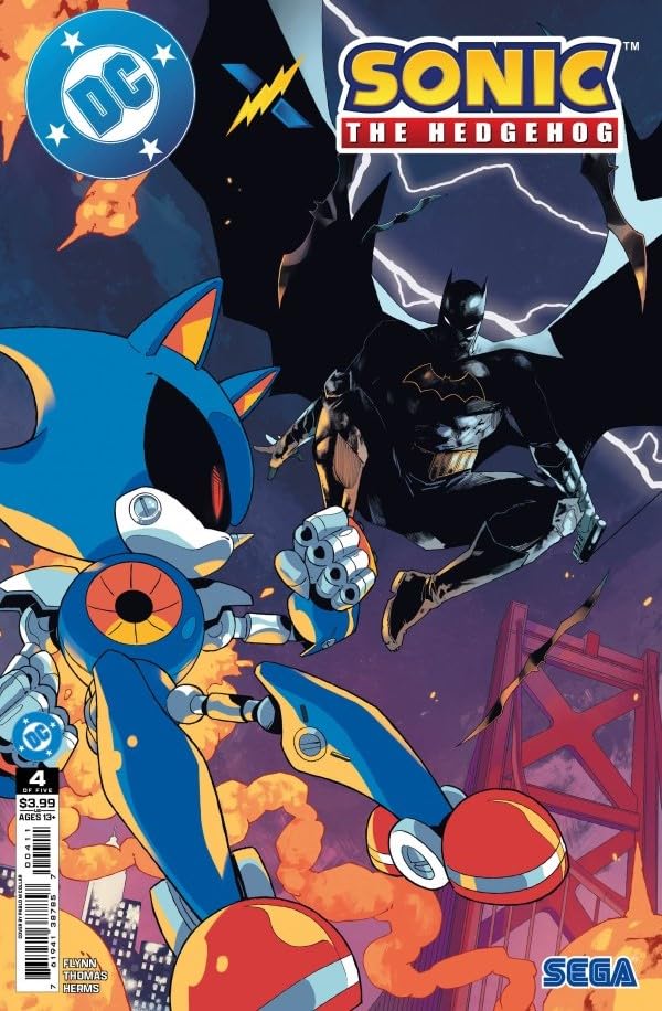 DC x Sonic the Hedgehog #4 Pablo M. Collar Main Cover with Rated Comics Accrylic Backer