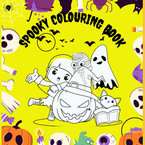 Spooky colouring book