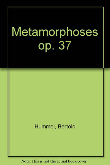 Metamorphoses: op. 37. guitar.