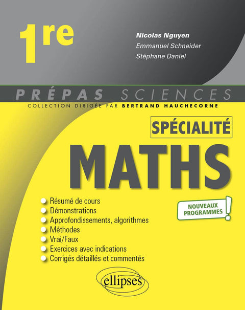 Spécialité Mathématiques - 1re - nouveaux programmes