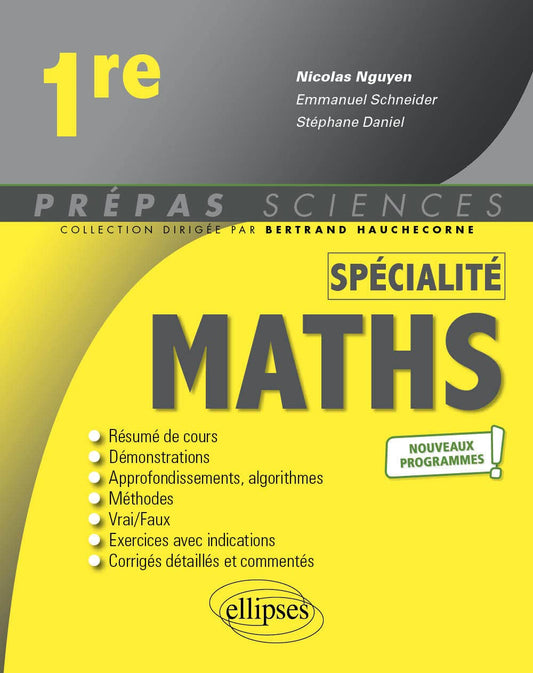 Spécialité Mathématiques - 1re - nouveaux programmes