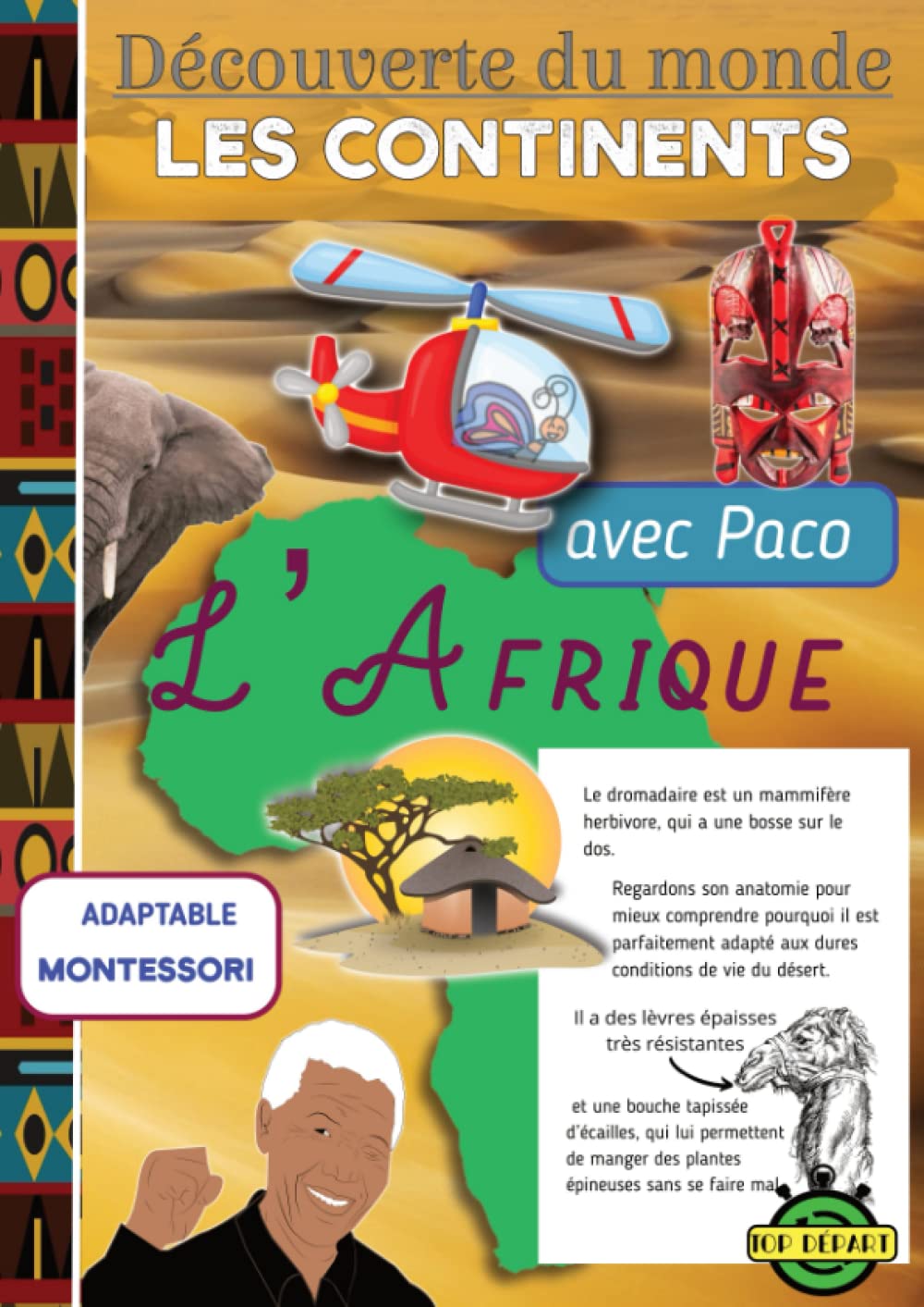 Je découvre les continents avec Paco - L'AFRIQUE: Cahier de géographie pour Découvrir le Monde, adaptable avec le Matériel MONTESSORI (French Edition)