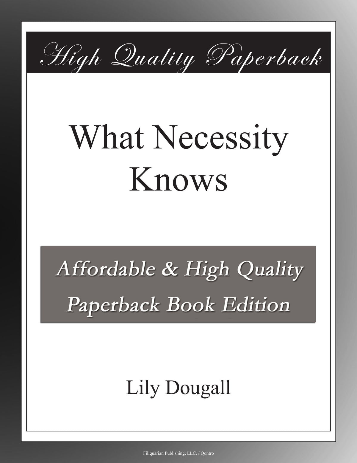 What Necessity Knows