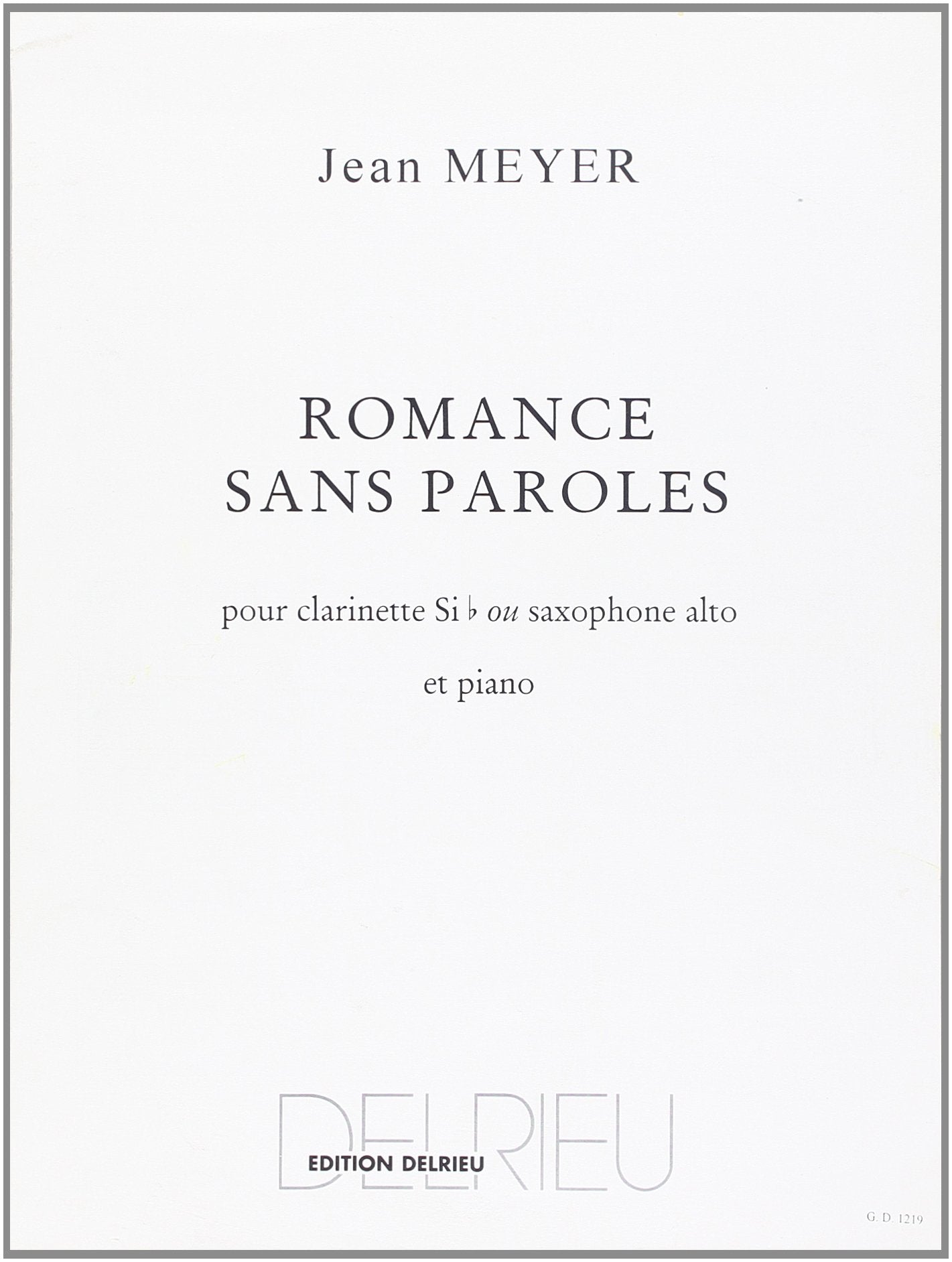 Meyer: Romance sans parole