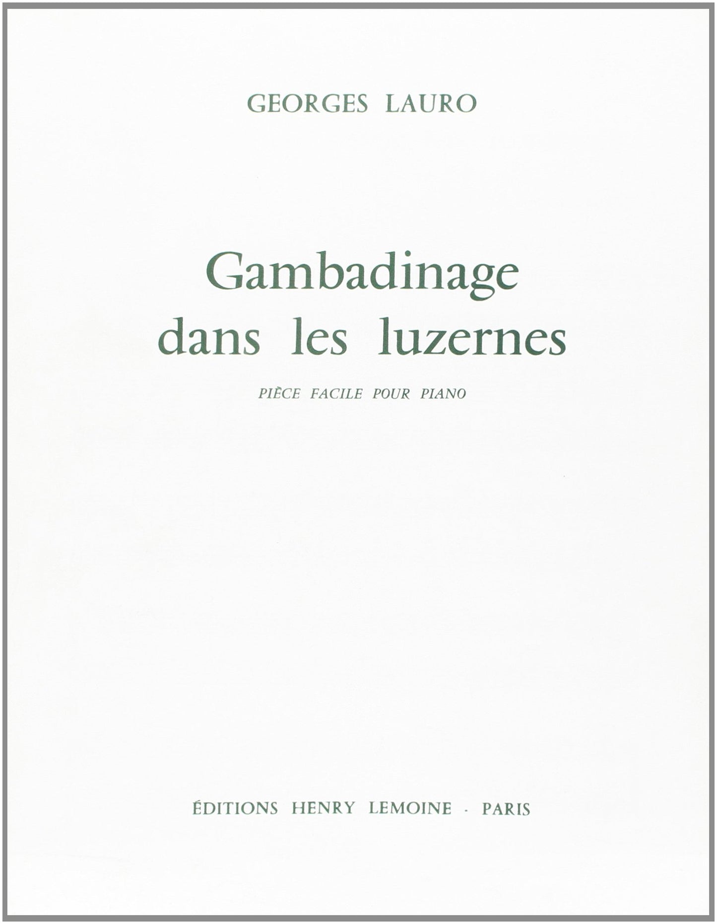 Lauro: Gambadinage dans les luzernes