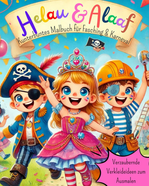 Helau & Alaaf Kindermalbuch für die närrische Zeit: Altersempfehlung 3 bis 6 Jahre (German Edition)