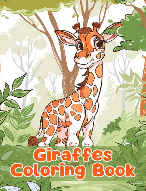 Giraffes Coloring Book: Simple Giraffes Coloring Pages For Kids Ages 1-3