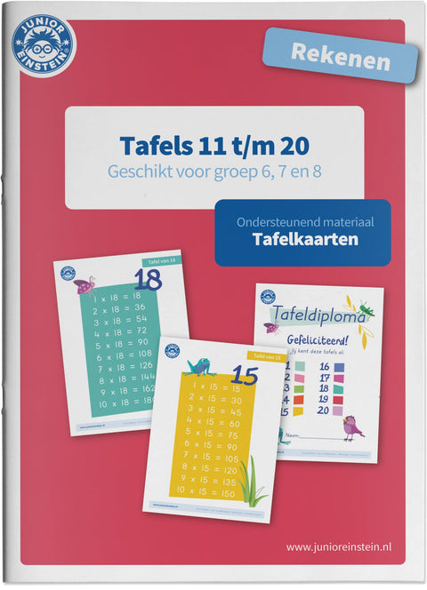 rekenen geschikt voor groep 6, 7 en 8 (Tafels 11 t/m 20: Ondersteunend materiaal tafelkaarten) (Dutch Edition)