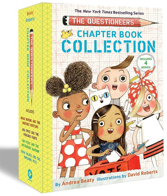 The Questioneers Chapter Book (1-4) Collection 4 Books Set (Rosie Revere and the Raucous Riveters, Ada Twist and the Perilous Pants, Iggy Peck and the