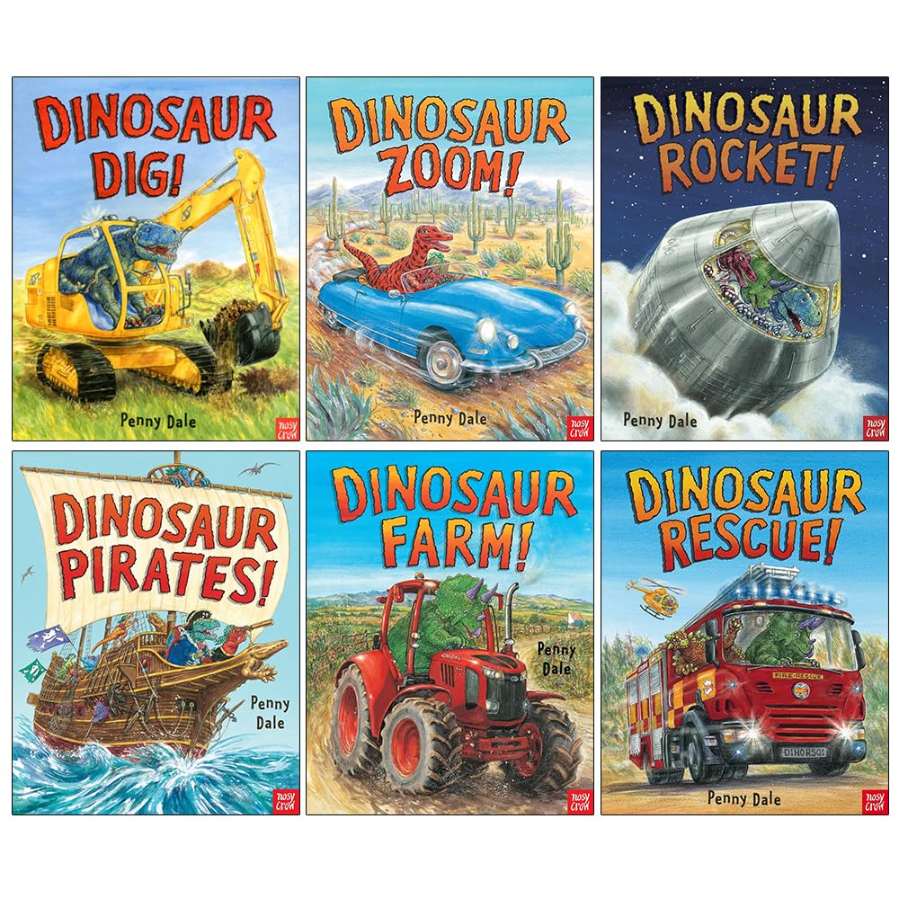 Penny Dale's Dinosaurs Series 6 Books Set With a Free Stories Audio Book! (Dinosaur Dig!, Dinosaur Zoom!, Dinosaur Rocket!, Dinosaur Pirates!, Dinosau