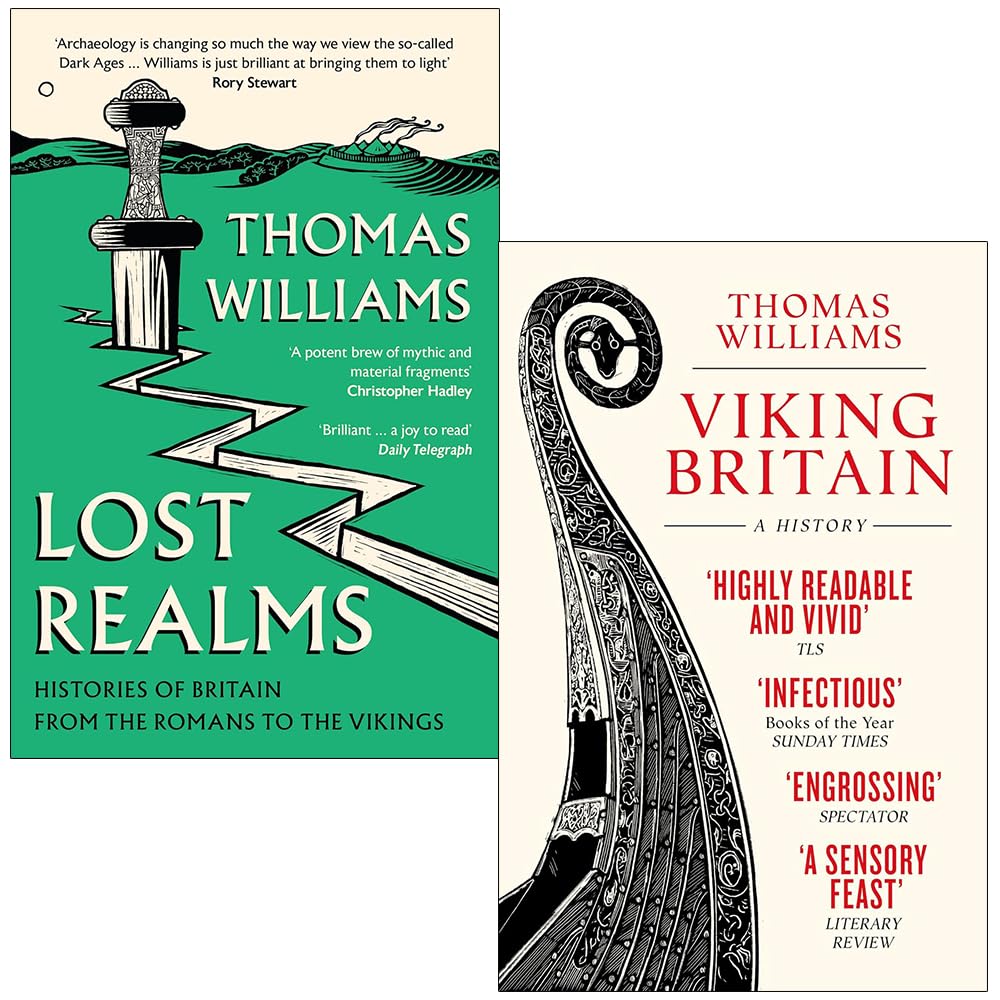 Thomas Williams 2 Books Collection Set (Lost Realms Histories of Britain from the Romans to the Vikings & Viking Britain