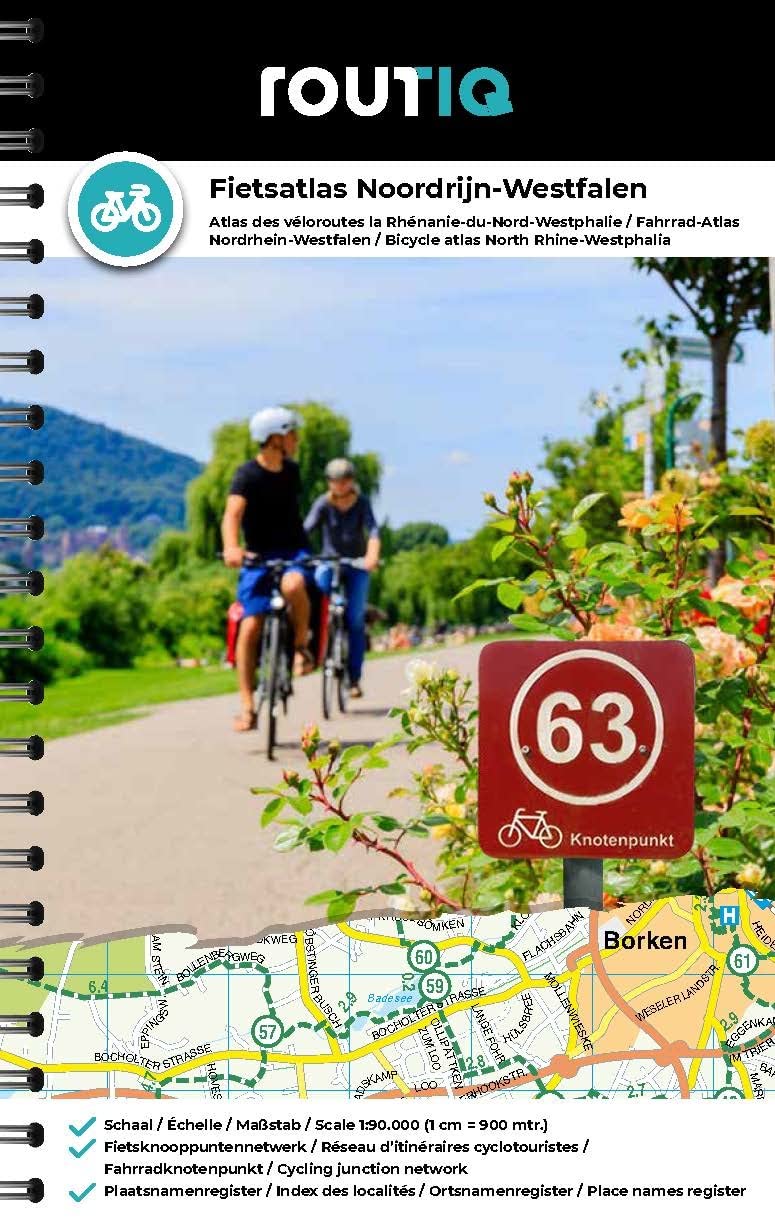 Routiq Fietsatlas Noordrijn-Westfalen: Fahrrad Knotenpunkten Atlas Nordrhein-Westfalen