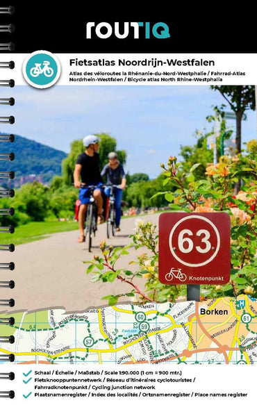 Routiq Fietsatlas Noordrijn-Westfalen: Fahrrad Knotenpunkten Atlas Nordrhein-Westfalen