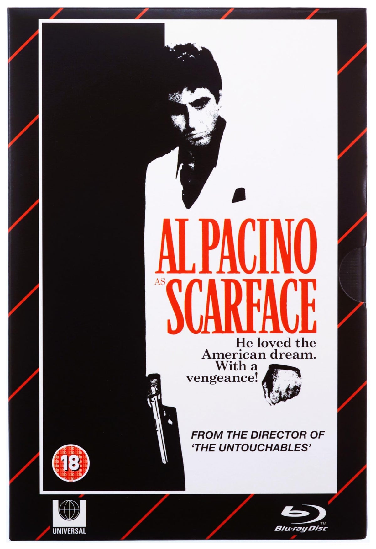 Scarface (blu-ray and dvd) retro vhs style package