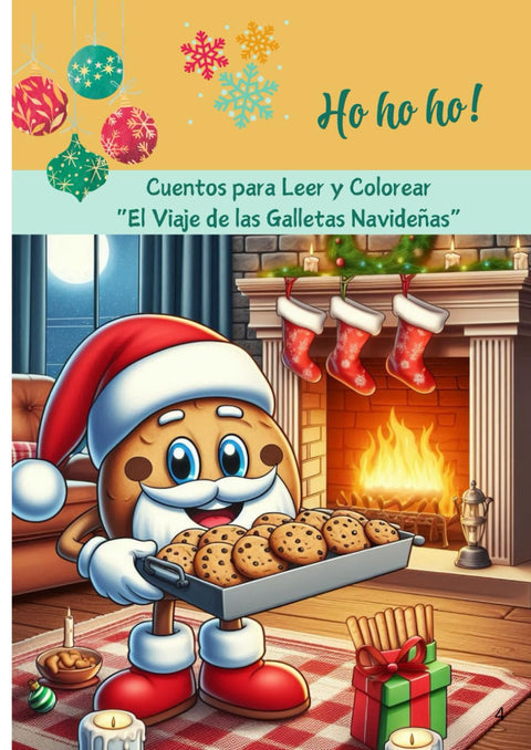 El Viaje de las Galletas Navideñas: Cuentos para Leer y Colorear (Spanish Edition)