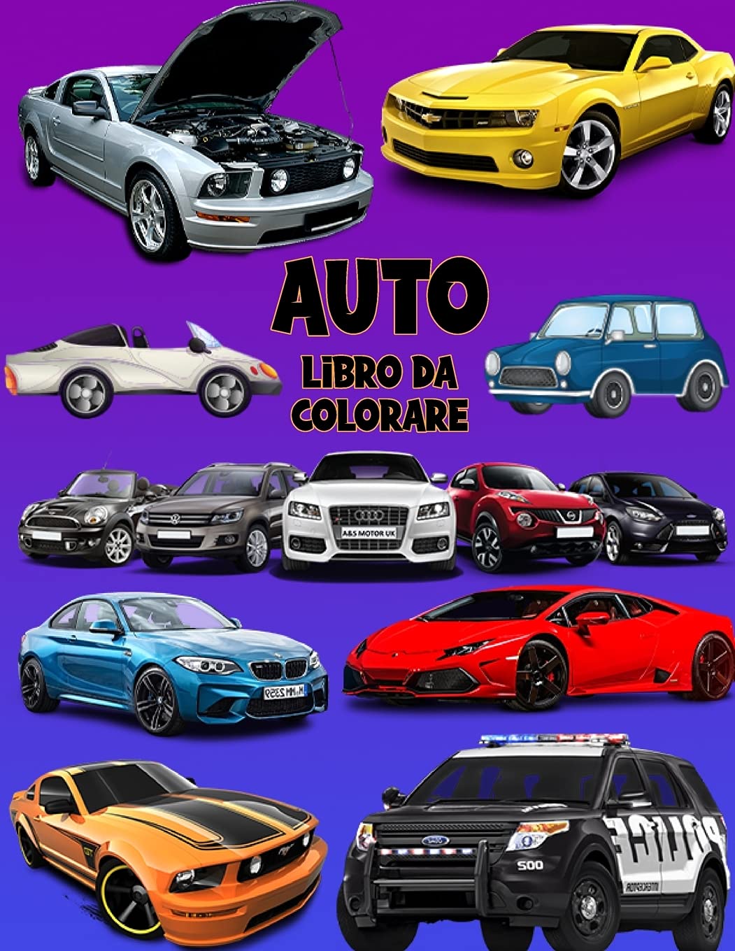 Auto libro da colorare: Libro di attività per bambini (Italian Edition)