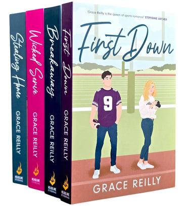 Beyond The Play Series 4 Books Collection Set By Grace Reilly(First Down, Breakaway, Stealing Home & Wicked Serve)