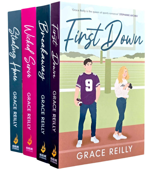 Beyond The Play Series 4 Books Collection Set By Grace Reilly(First Down, Breakaway, Stealing Home & Wicked Serve)