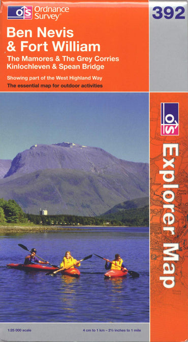 Ben Nevis and Fort William, the Mamores and the Grey Corries (Explorer Maps) 392 1:25k