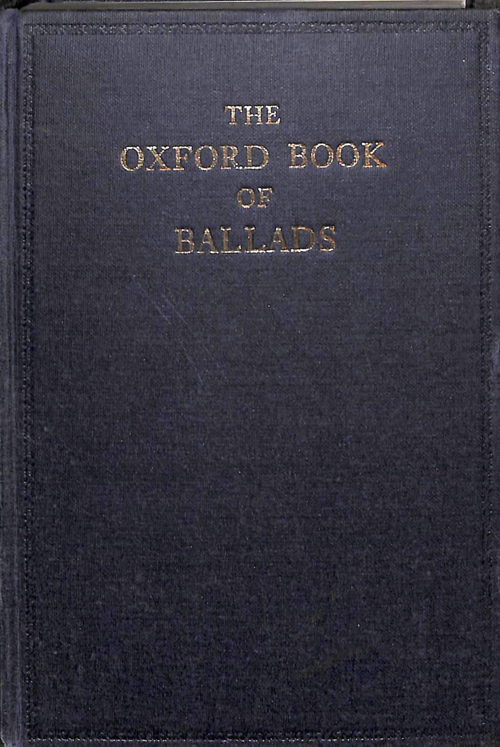 The Oxford Book of Ballads