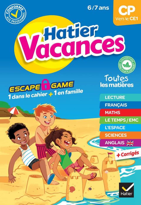 Cahier de vacances 2023 du CP vers le CE1 6/7 ans: pour réviser son année dans toutes les matières