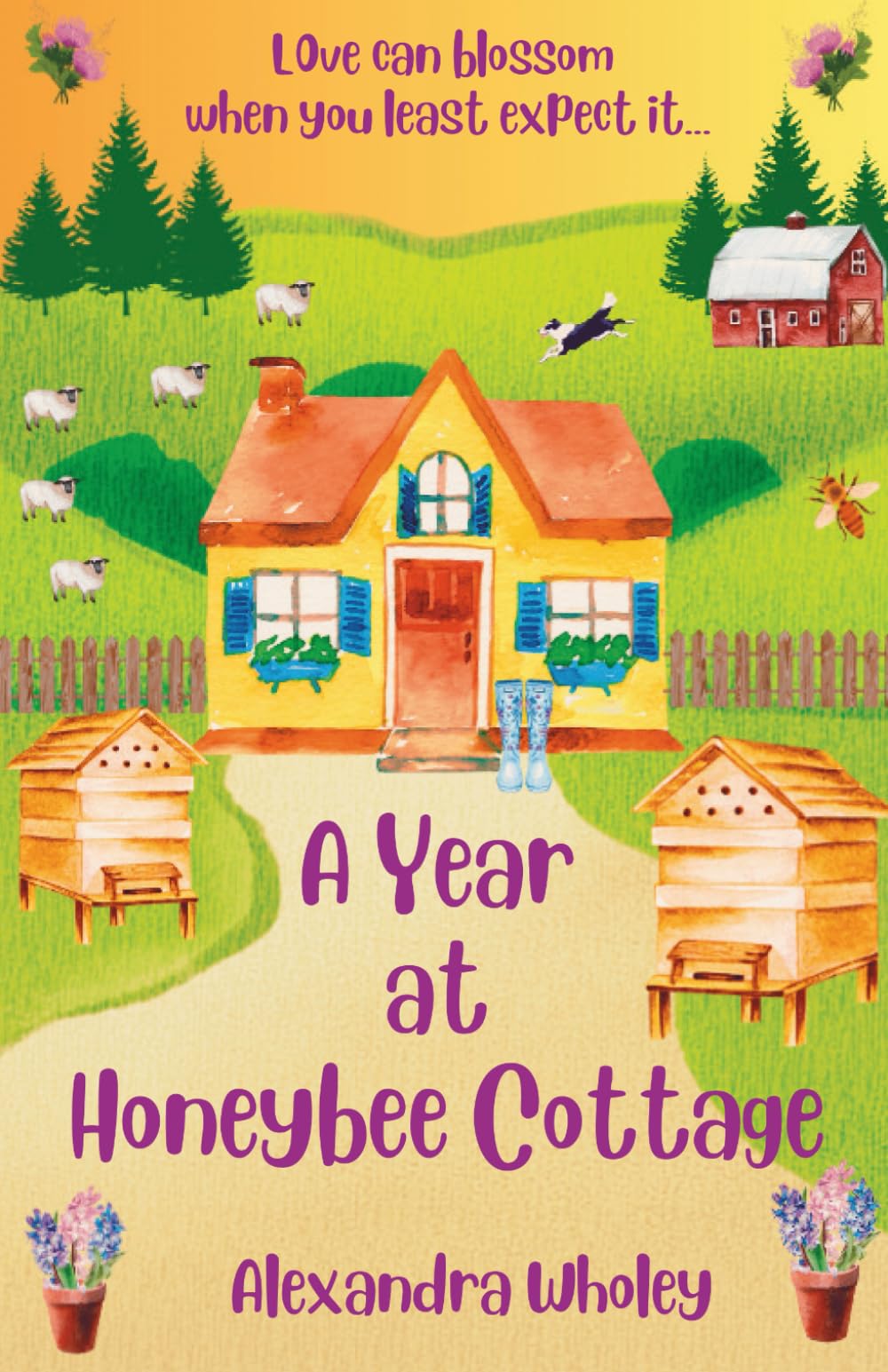 A Year at Honeybee Cottage (The Honeybee Cottage Series, a sweet, low spice, Contemporary Romance series set in Scotland