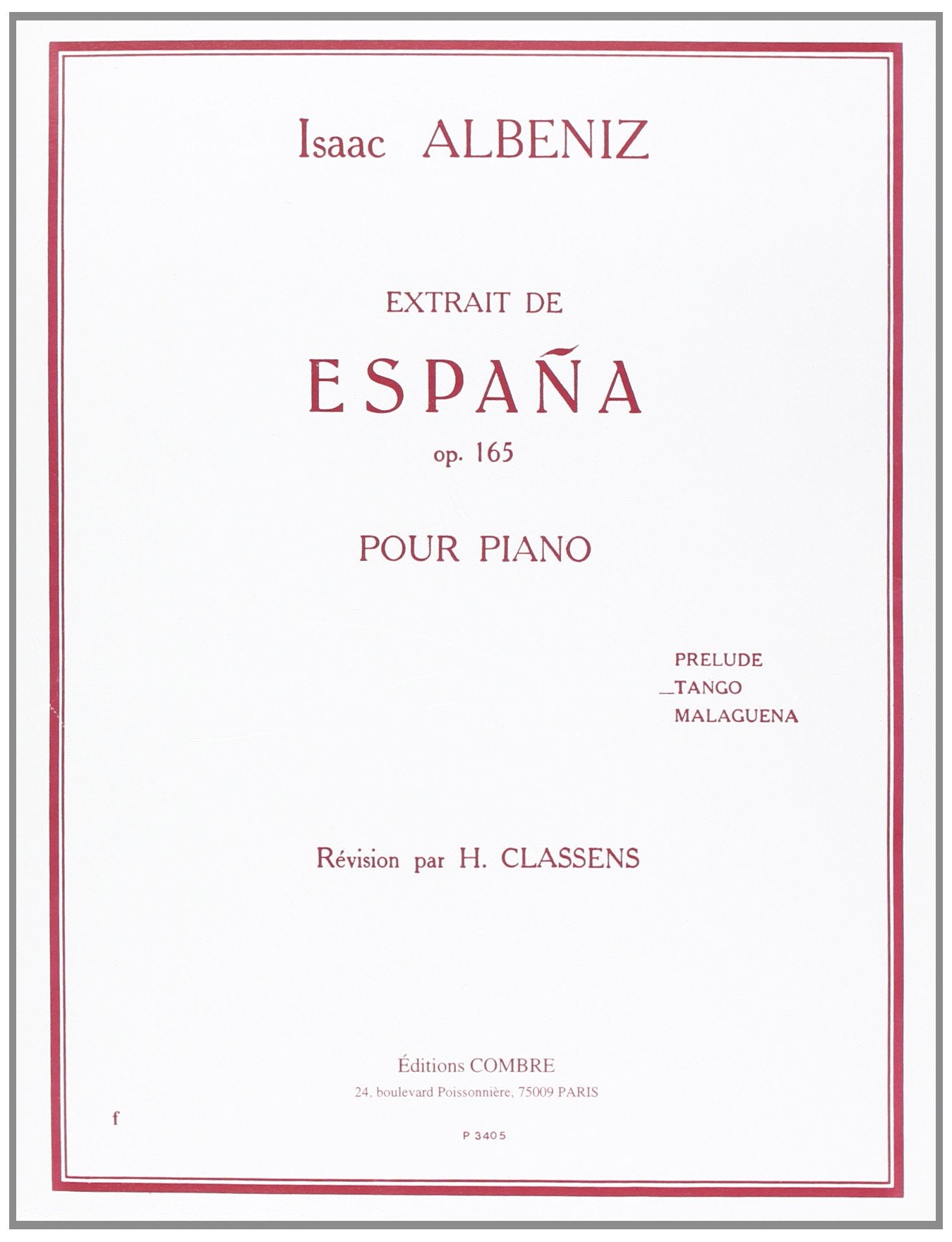 Espana Op.165 : Tango