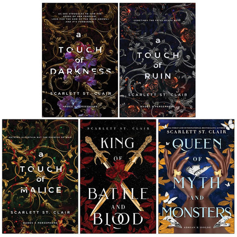 Scarlett St Clair Hades X Persephone & Adrian X Isolde Series 5 Books Collection Set (A Touch of Darkness, A Touch of Ru
