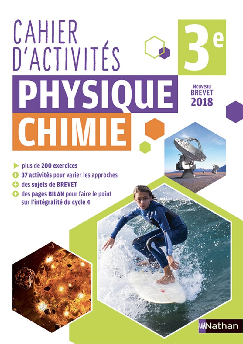 Physique Chimie 3ème - cahier d'activités - 2018