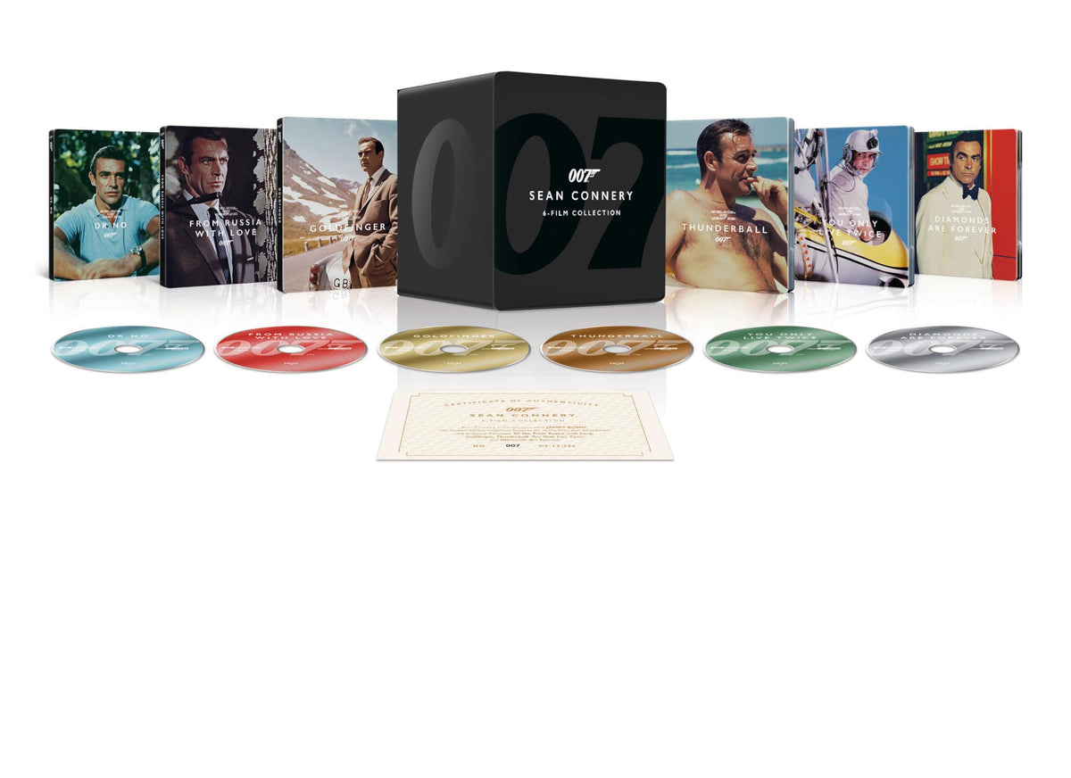 007: James Bond - Sean Connery 6-Film Collection - Limited Edition Steelbook Library Case (4K Ultra HD + Digital)