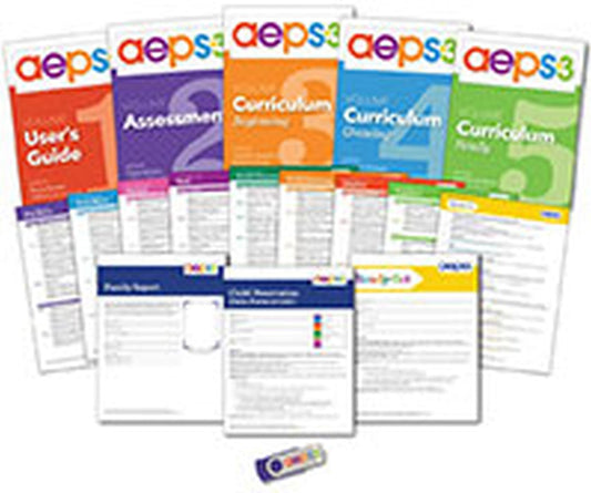 Assessment, Evaluation, and Programming System for Infants and Children, Third Edition (AEPS®-3) Complete Kit (English and Spanish Edition)