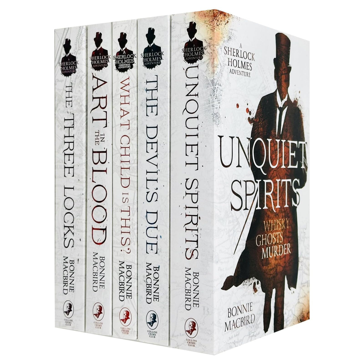 Sherlock Holmes Adventures Series 5 Books Collection Set By Bonnie Macbird (Art in the Blood, Unquiet Spirits, The Devil
