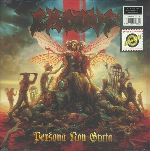 Exodus - Persona Non Grata (Limited Edition Indie Exclusive Gatefold Colored Blue Swirl w/ Bone & Black Splatter Vinyl 2
