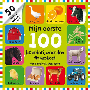 Mijn eerste 100 boerderijwoorden flapjesboek (Dutch Edition)