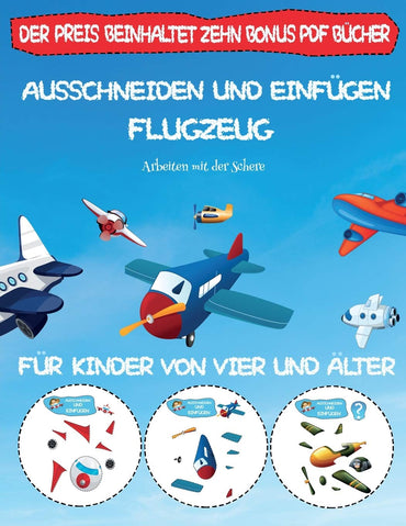 Arbeiten mit der Schere: Ausschneiden und Einfügen - Flugzeug