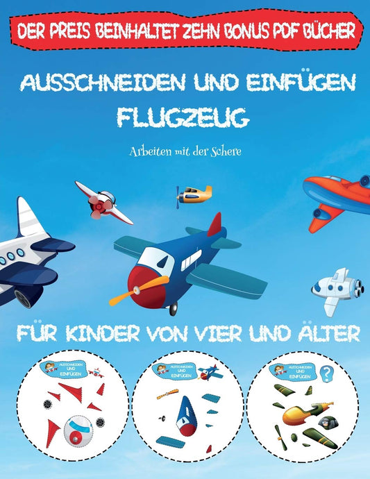 Arbeiten mit der Schere: Ausschneiden und Einfügen - Flugzeug