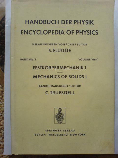 Handbuch Der Physik/Encyclopedia of Physics (Pt A1)