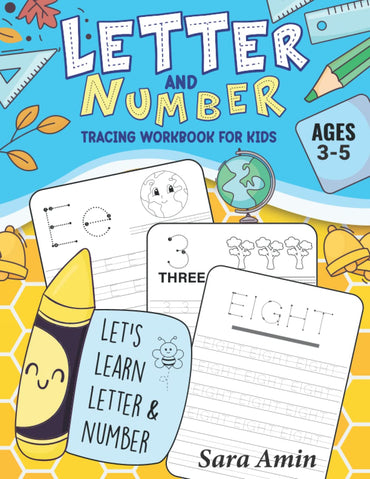 Letter and Number Tracing Workbook for Kids: Letter Tracing Handwriting Workbook For Kids. Learn to Write Preschool Acti