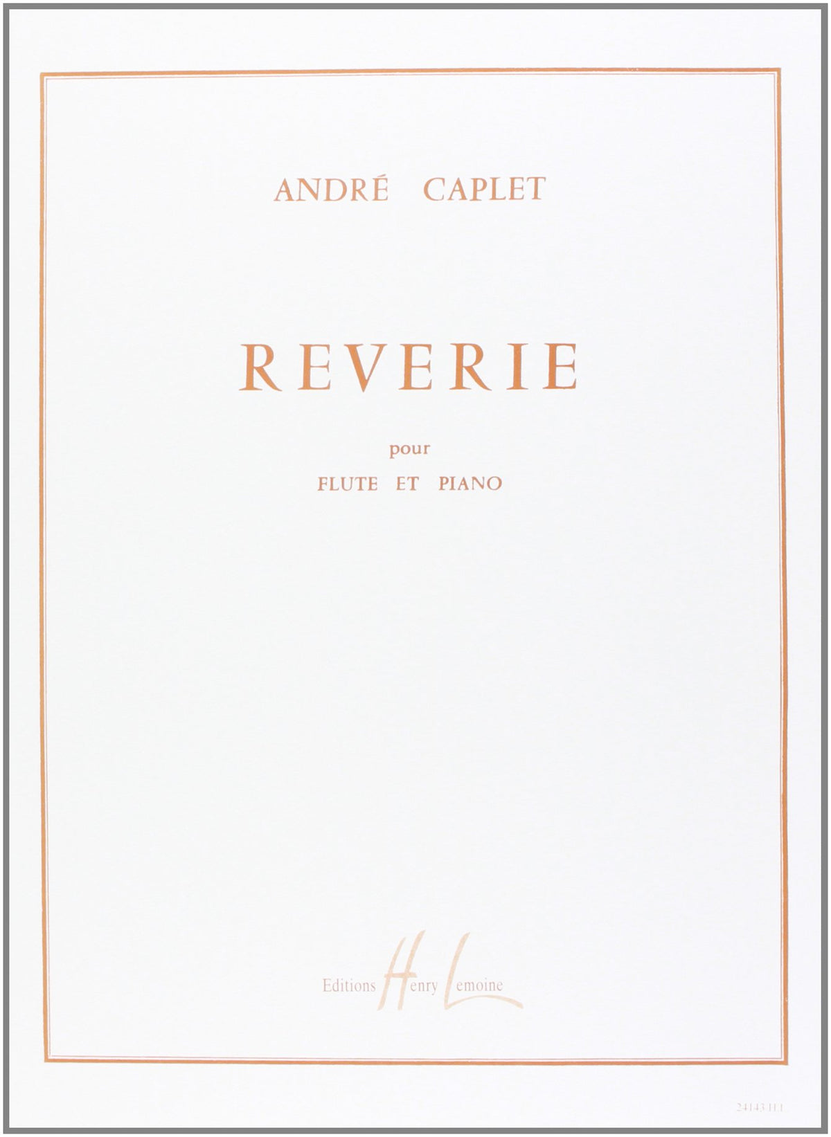 REVERIE --- FLUTE ET PIANO (French Edition)