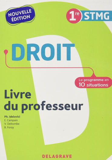 Droit 1re STMG (2021) - Pochette - Livre du professeur
