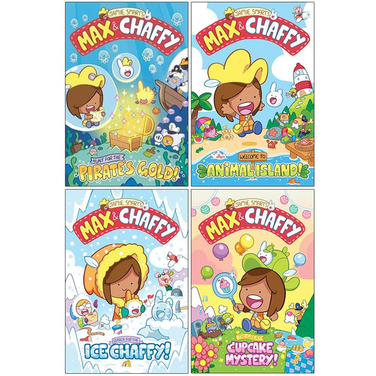 Max and Chaffy Series 4 Books Collection Set By Jamie Smart (Hunt For the Pirates Gold!, Animal Island, Search for Ice C