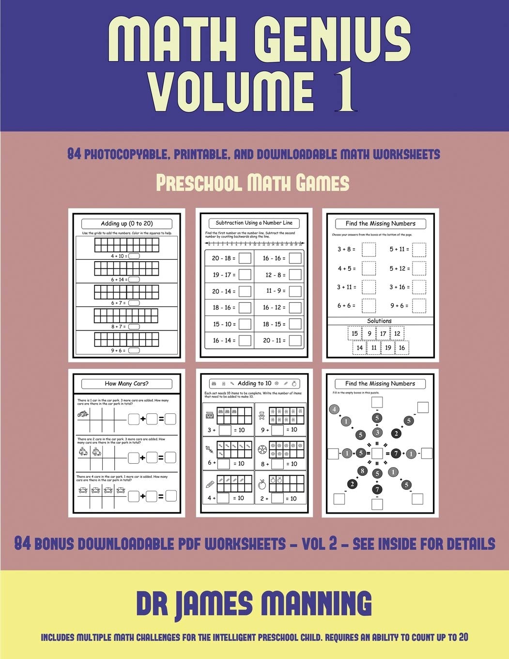 Preschool Math Games (Math Genius Vol 1): This book is designed for preschool teachers to challenge more able preschool students: Fully copyable, printable, and downloadable