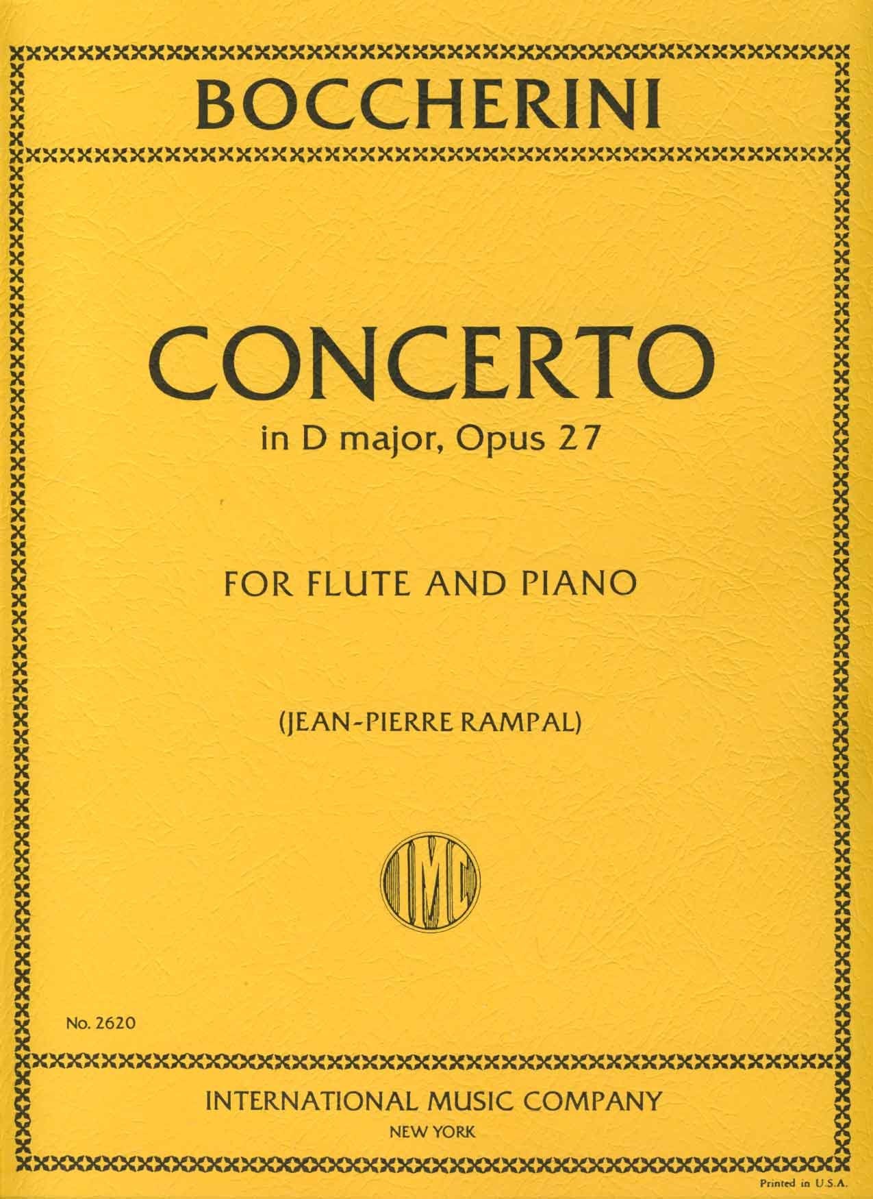 BOCCHERINI - Concierto en Re Mayor Op.27 para Flauta y Piano (Rampal)
