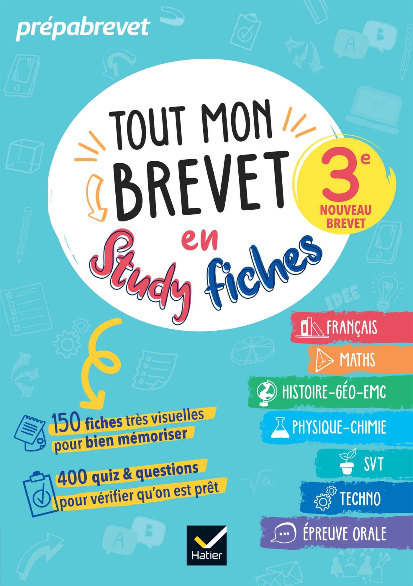 Tout mon brevet 2026 en studyfiches - 3e (toutes les matières): fiches visuelles & quiz pour réviser son brevet facilement