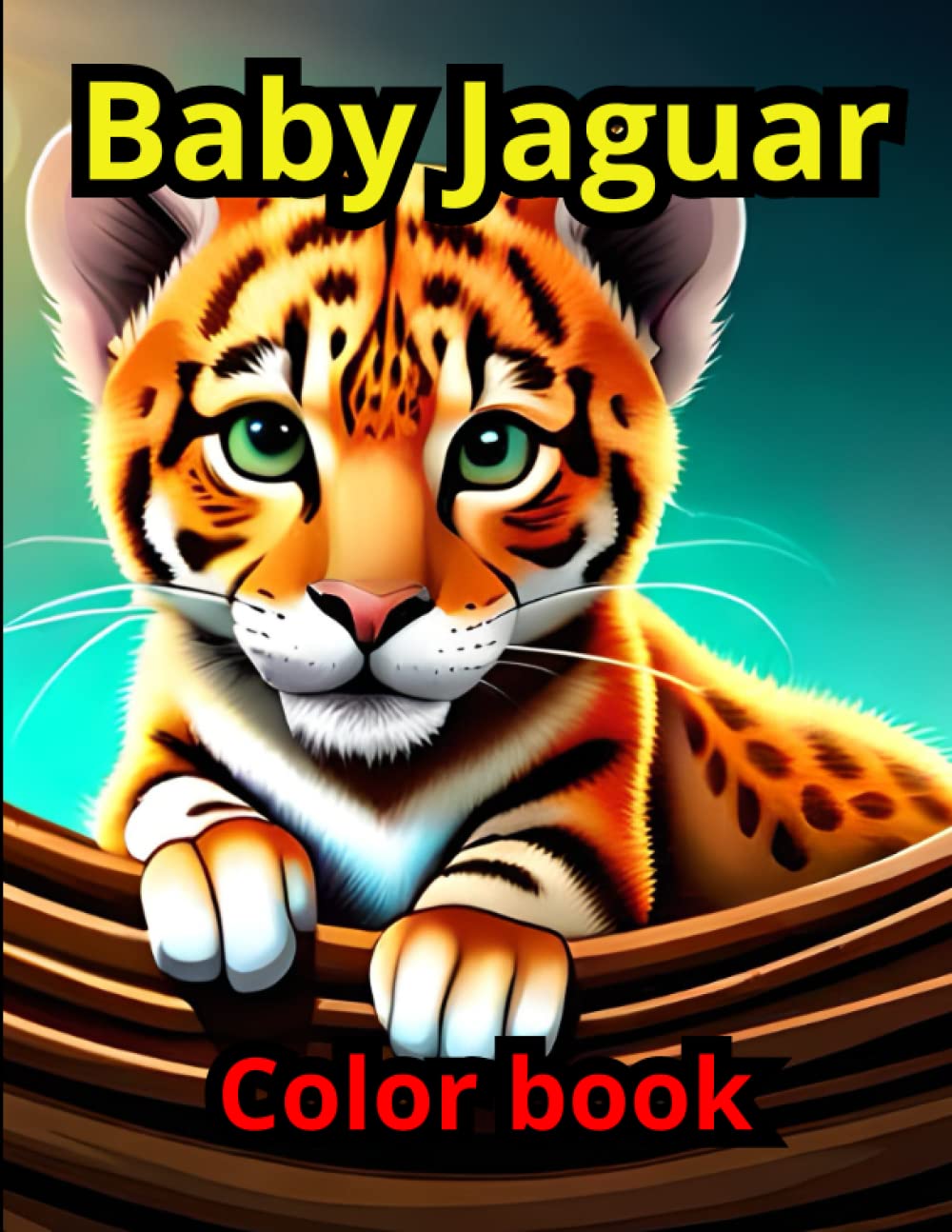 Baby jaguar coloring book: for kids of all ages