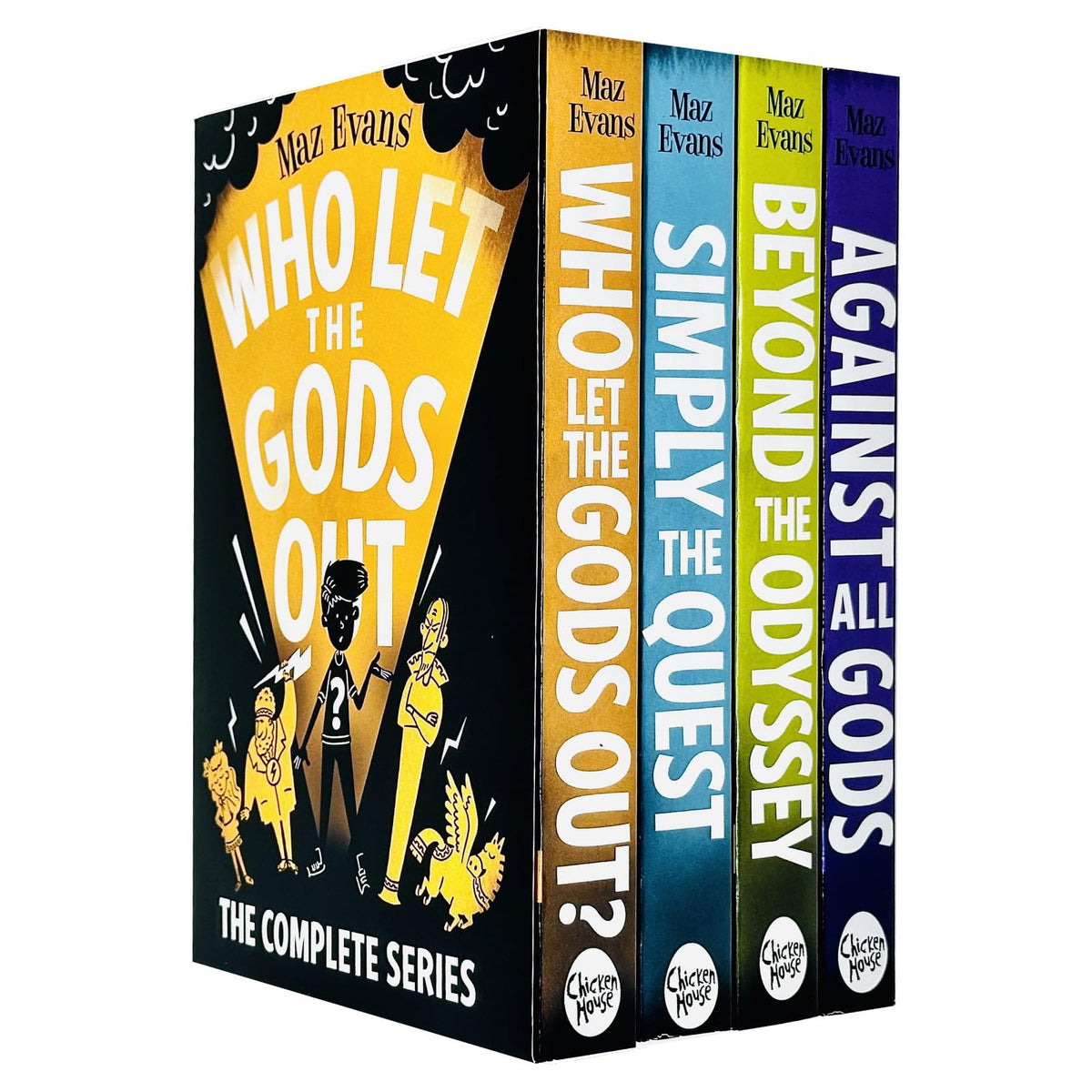 Who Let the Gods Out The Complete Series 4 Books Collection Set By Maz Evans (Who Let the Gods Out, Simply the Quest, Be