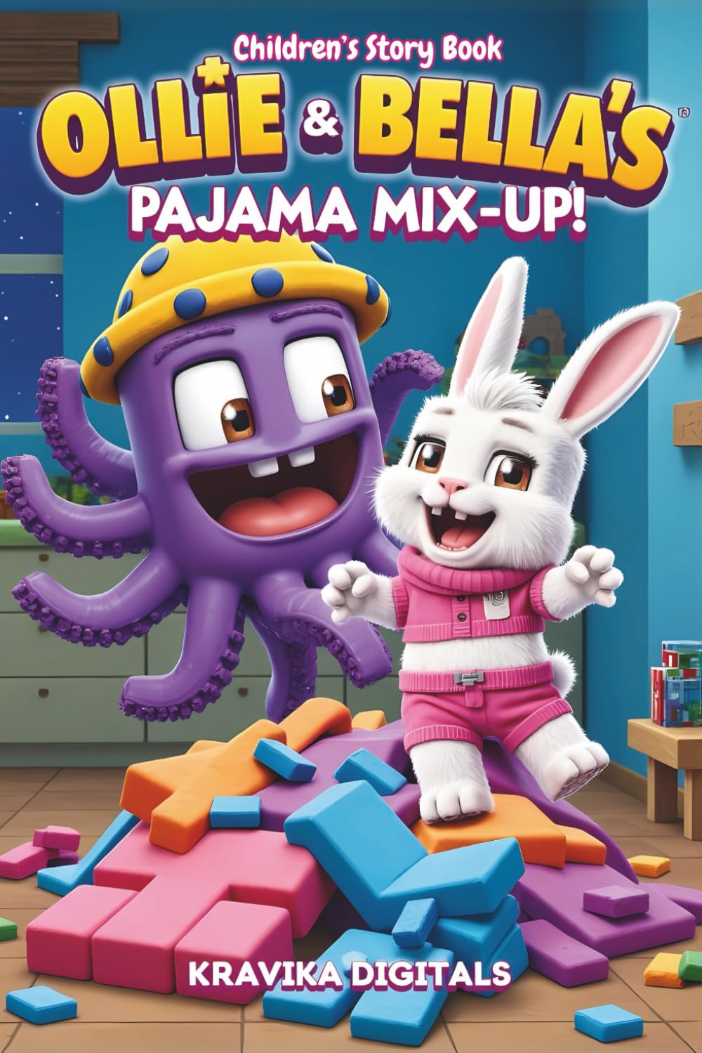 Ollie & Bella's Pajama Mix-Up!: Storybook with Extra Fun — Coloring, Rhymes, Jokes, and Tongue Twisters for Kids Ages 3-