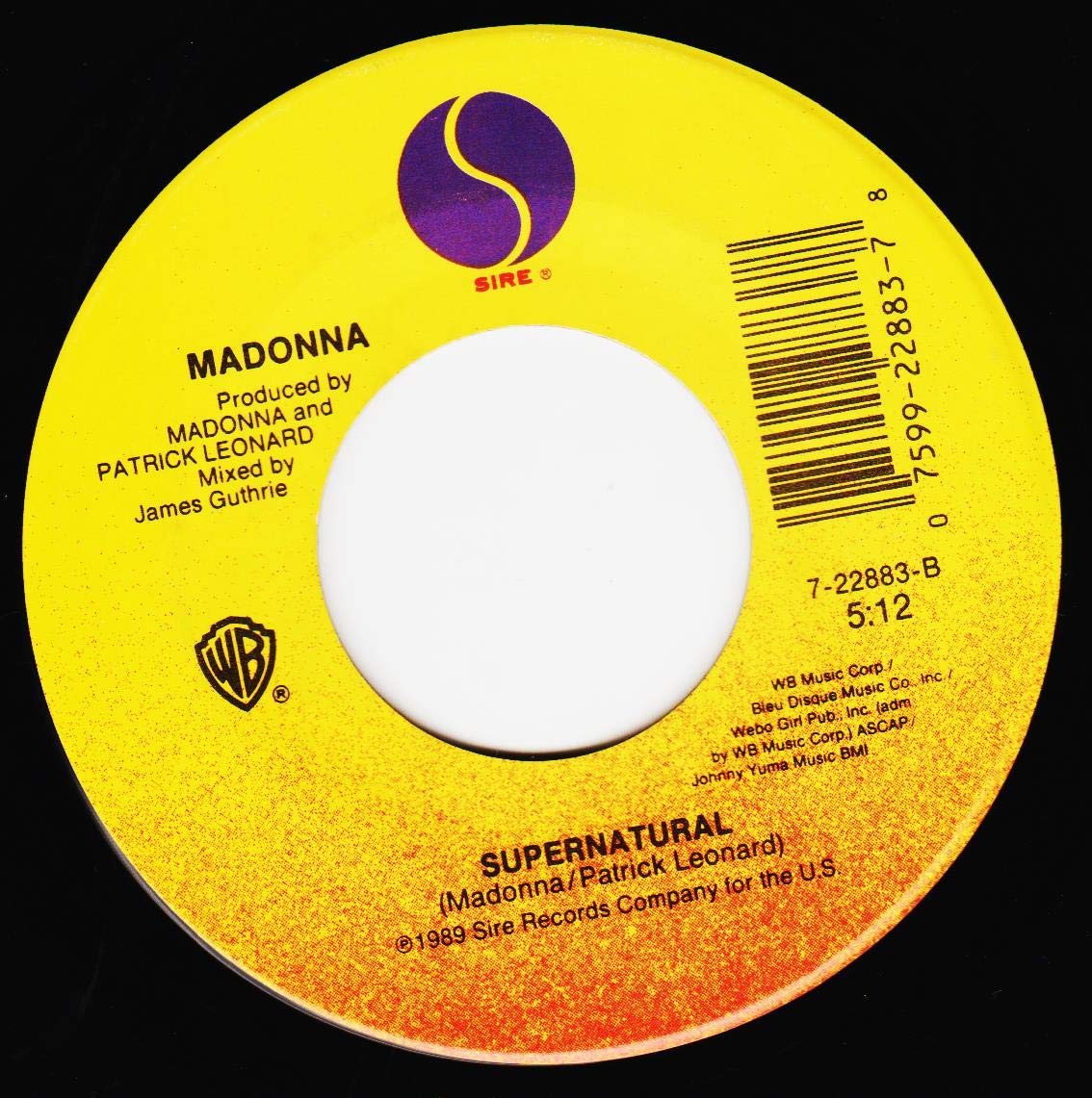 Madonna 45 RPM Cherish / Supernatural