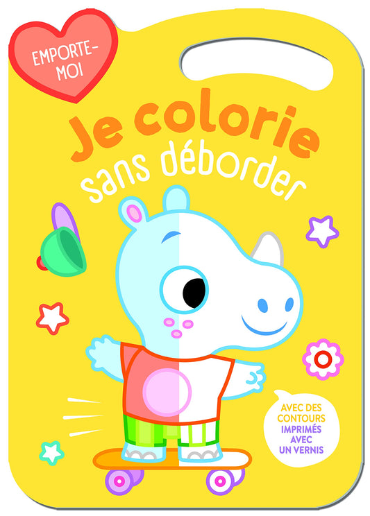 Je colorie sans déborder - Le rhinocéros